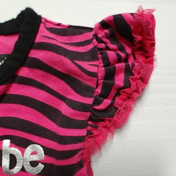 Baby Glam Ruffle Polka Dot Onesie Bodysuit Dress - Picture 4 of 10